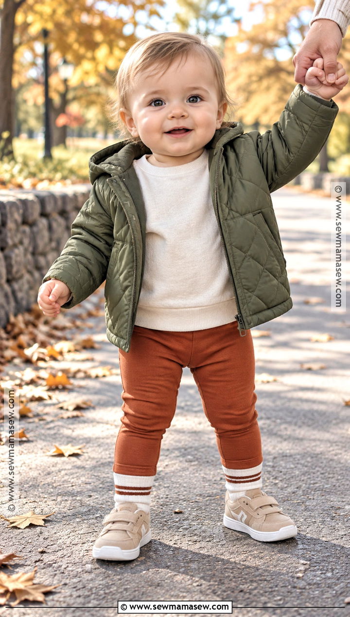 Baby Quilted Jacket And Leggings Outfit - 15 autumn baby clothes