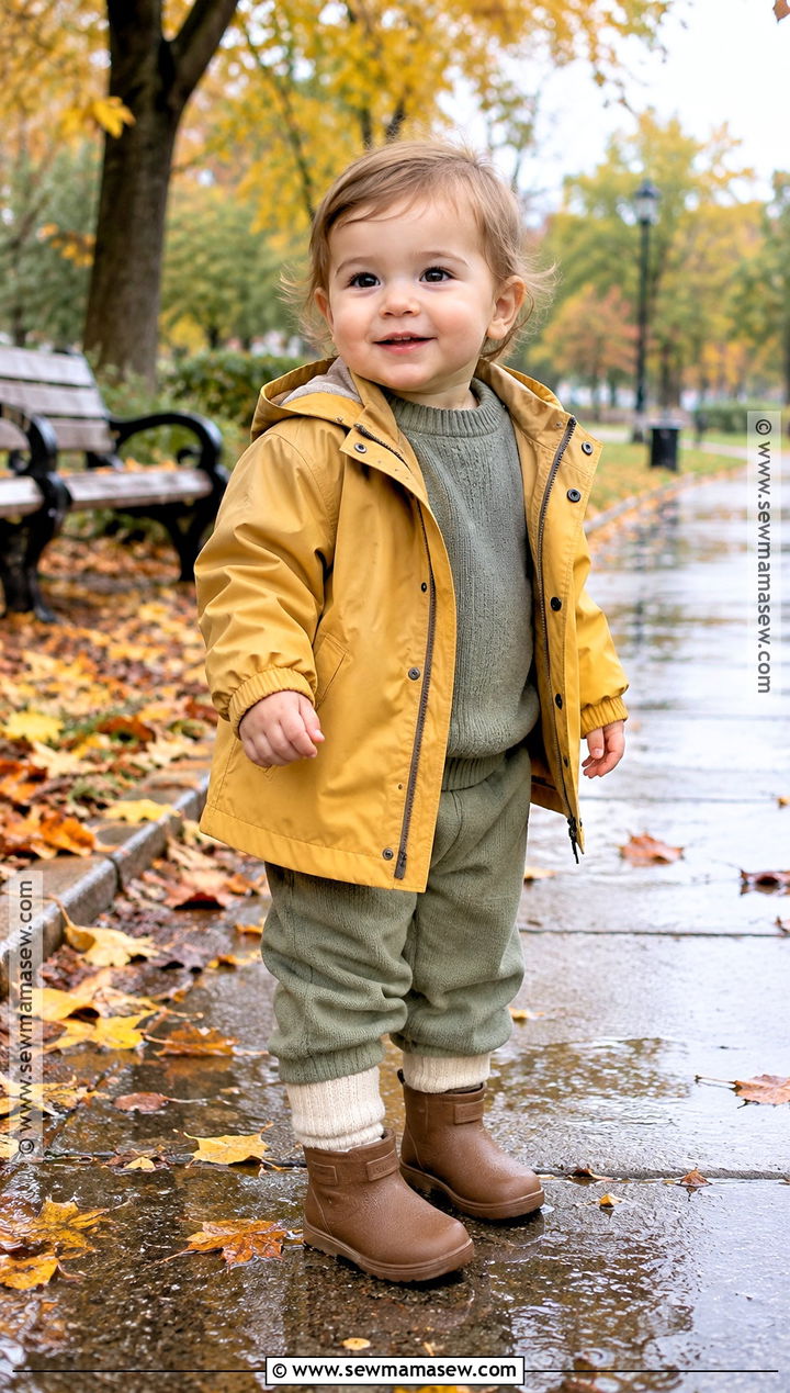 Baby Rain Jacket And Knit Set Outfit - 15 autumn baby clothes