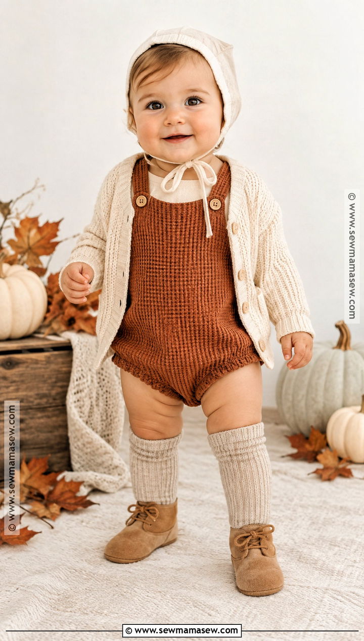 Baby Rust Romper Outfit - 20 Thanksgiving Outfit Ideas for Babies