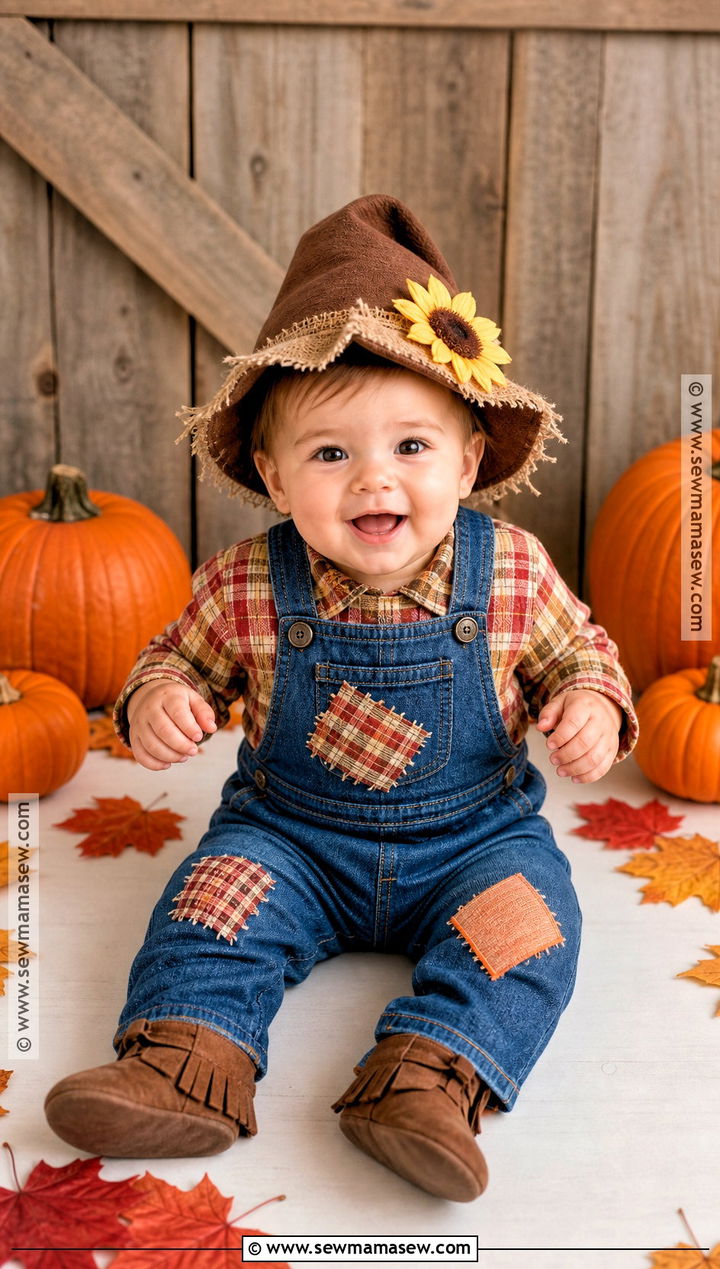Baby Scarecrow Costume - 50 baby halloween costumes