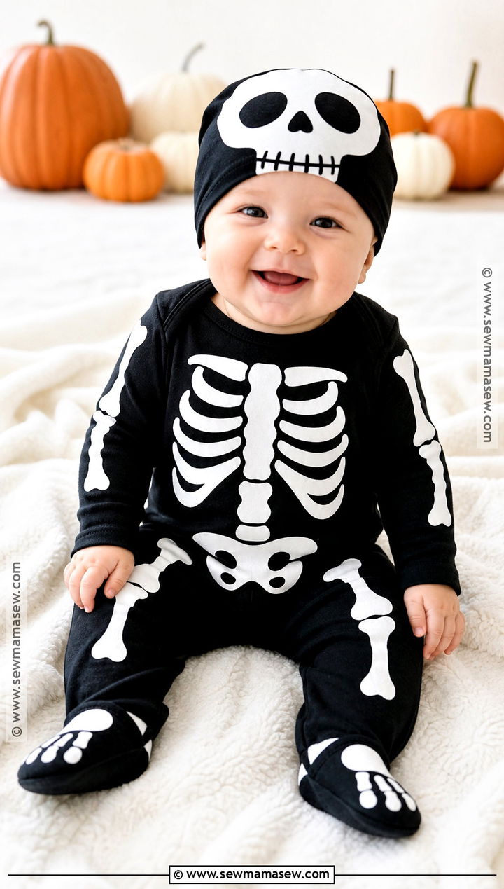Baby Skeleton Costume - 50 baby halloween costumes