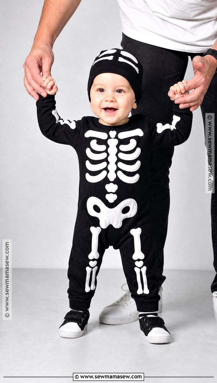 Baby Skeleton Halloween Costume - 35 one year old halloween costume ideas