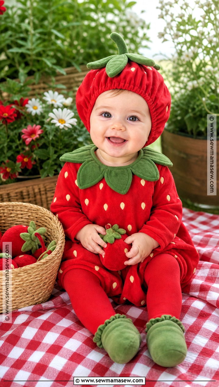 Baby Strawberry Costume - 35 baby costume ideas