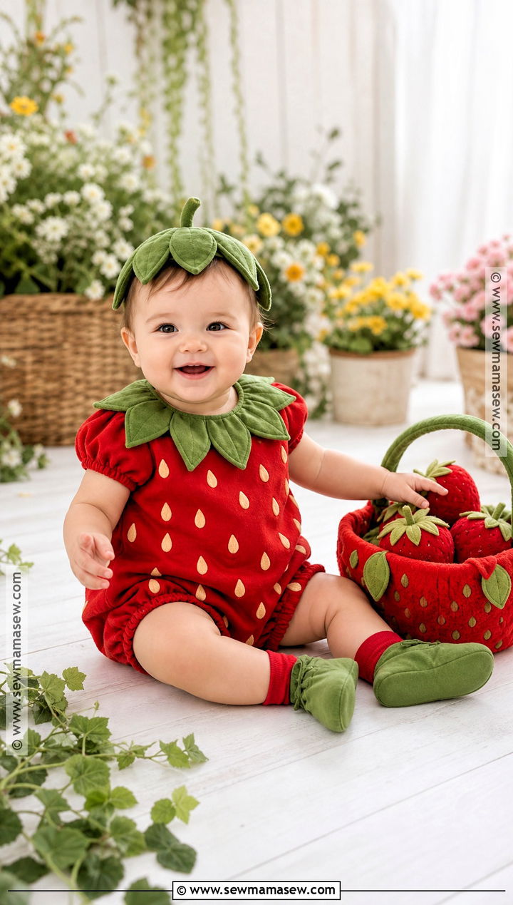 Baby Strawberry Costume - 30 cute baby costumes