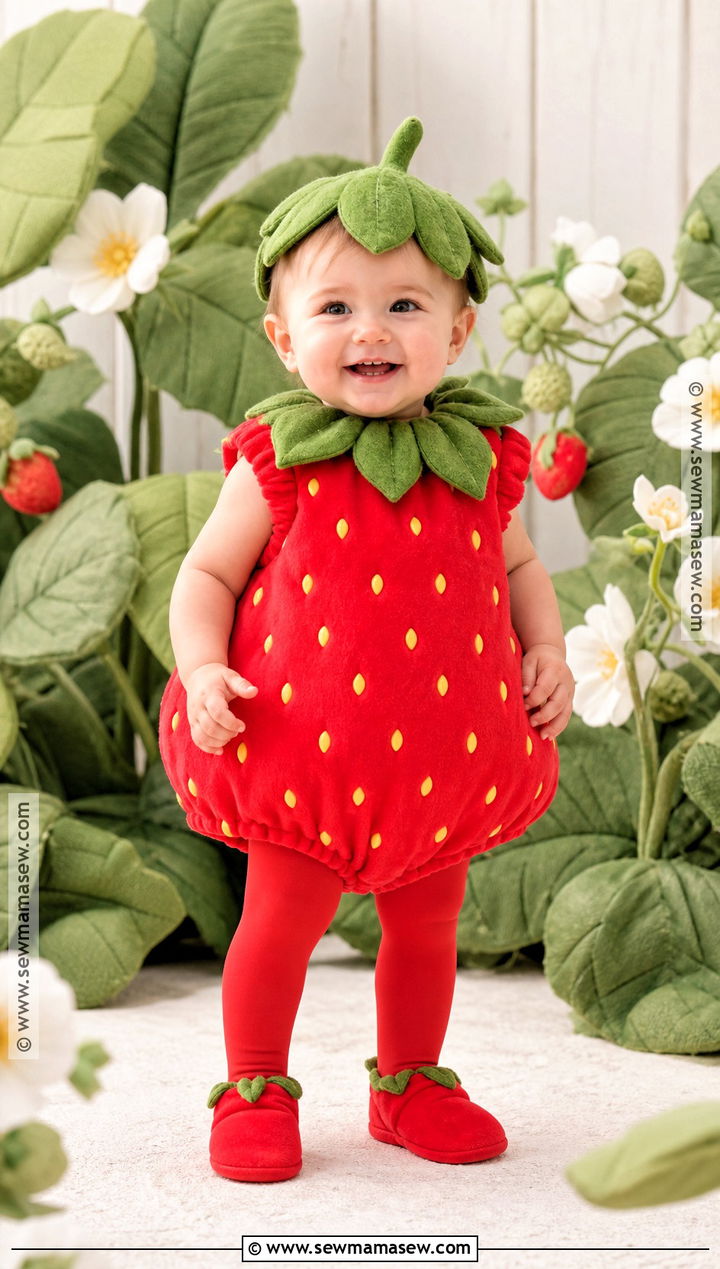Baby Strawberry Halloween Costume - 30 halloween costumes with for babies