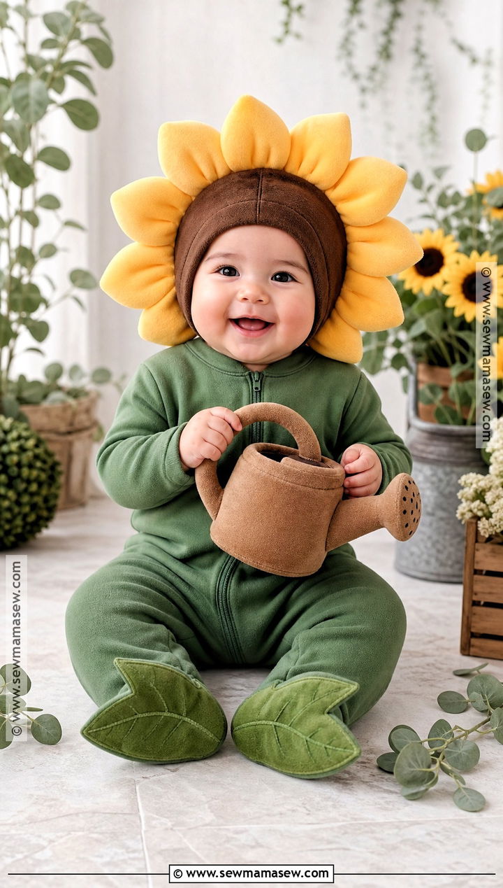 Baby Sunflower Halloween Costume - 30 toddler and baby halloween costumes