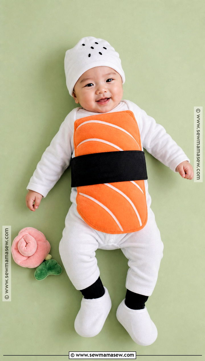 Baby Sushi Costume With Rice Wrap - 30 halloween baby costumes