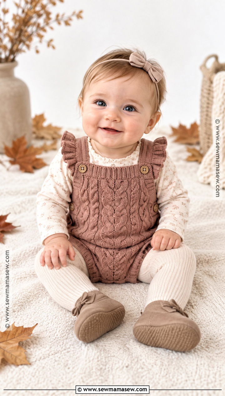 Baby Sweater Romper And Tights Outfit - 15 autumn baby clothes