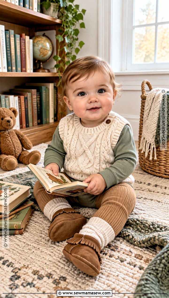 Baby Sweater Vest With Leggings - 15 baby fall fashion ideas