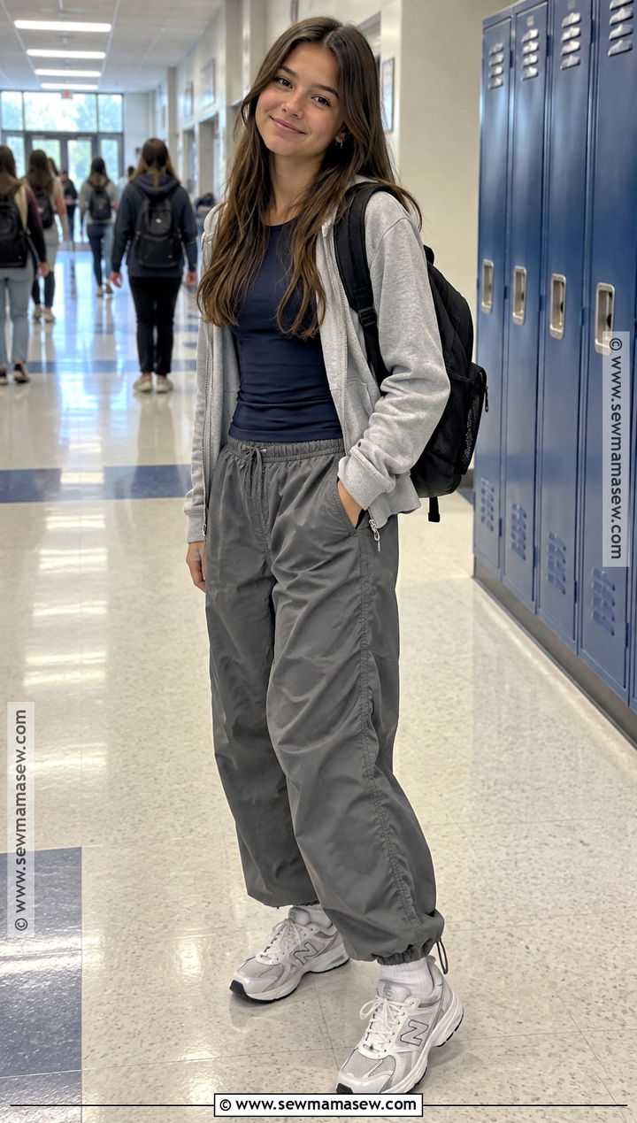 Baby Tee And Parachute Pants 8th Grade Outfit - 20 back to school outfits 8th grade for girls
