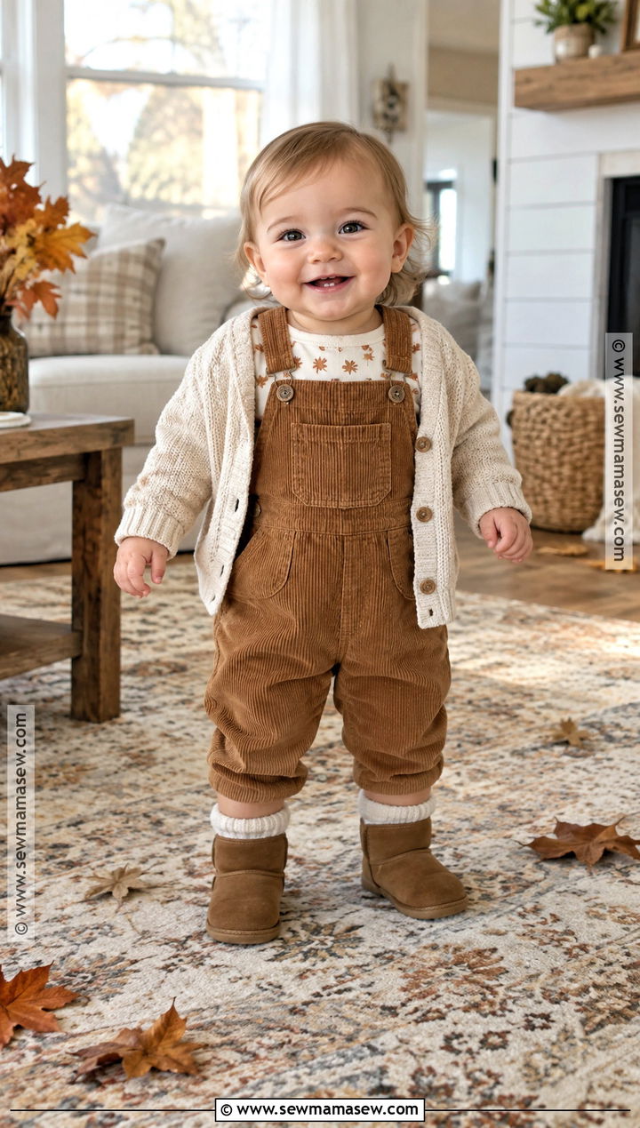 Baby Thanksgiving Corduroy Overall Outfit - 25 baby thanksgiving outfit ideas