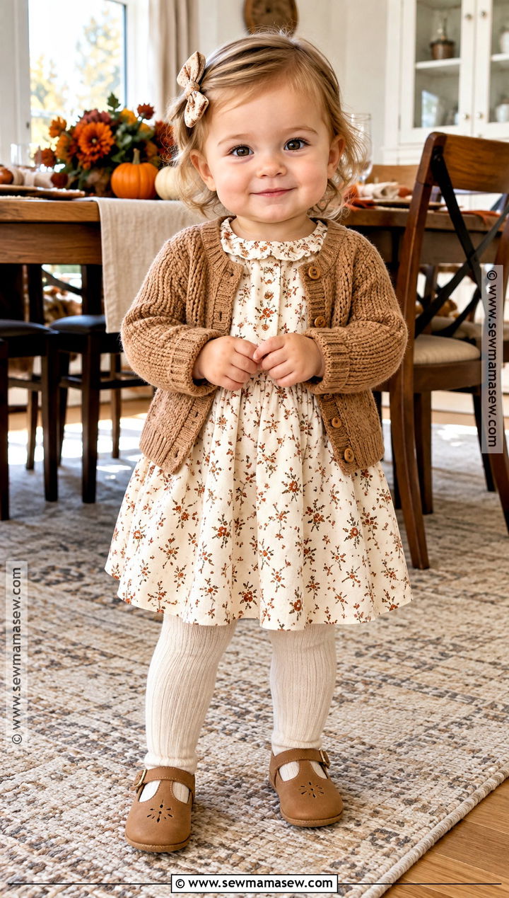 Baby Thanksgiving Floral Dress Outfit - 25 baby thanksgiving outfit ideas
