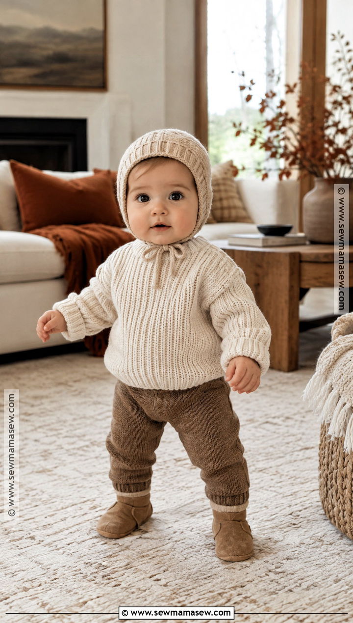 Baby Thanksgiving Neutral Knit Outfit - 25 baby thanksgiving outfit ideas