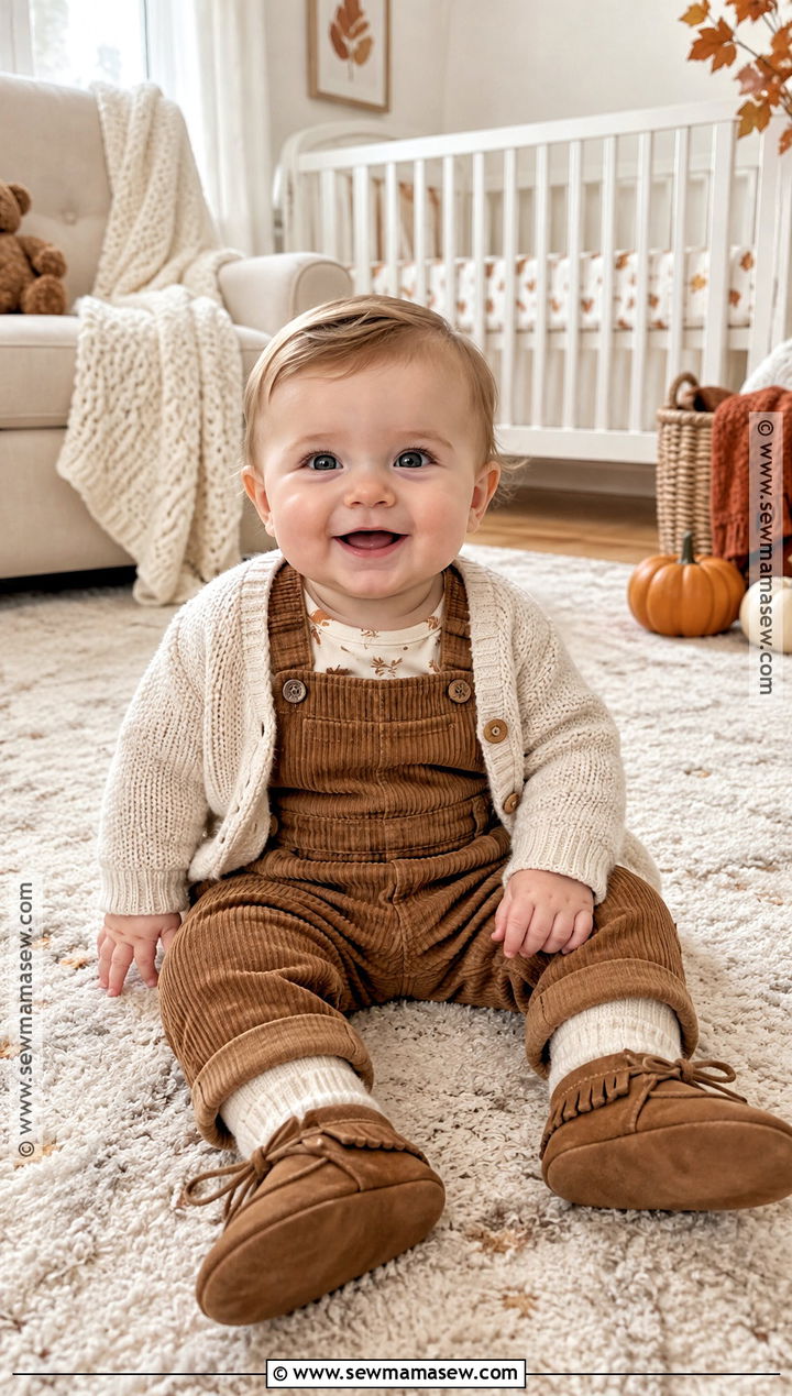 Baby Thanksgiving Overalls With Bodysuit And Moccasins - 20 kids thanksgiving outfits