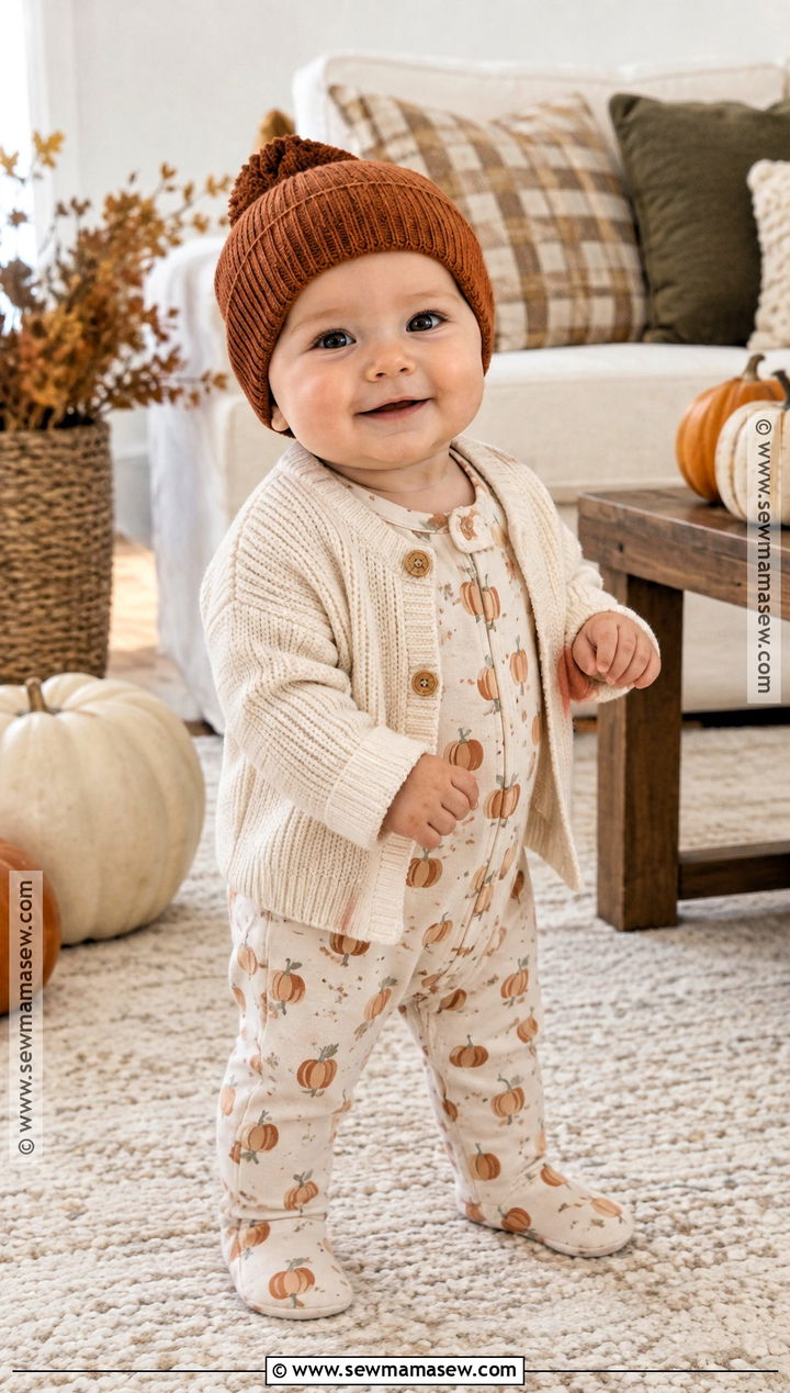 Baby Thanksgiving Pumpkin Romper Outfit - 25 baby thanksgiving outfit ideas