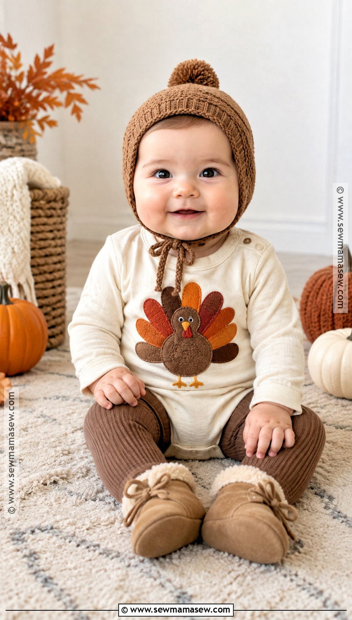 Baby Thanksgiving Turkey Romper Outfit - 25 baby thanksgiving outfit ideas
