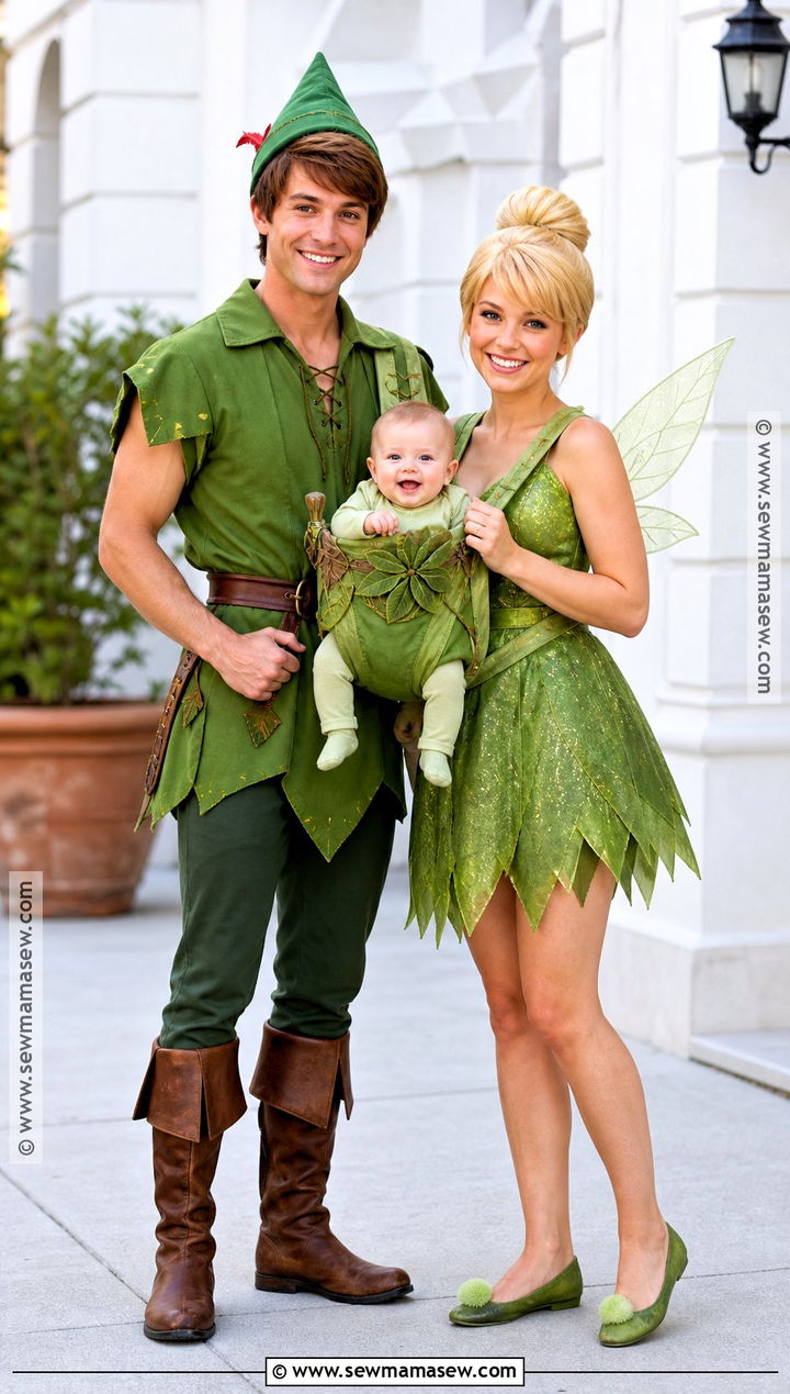 Baby Tinker Bell And Peter Pan Family Costume - 30 tinker bell and peter pan costume ideas