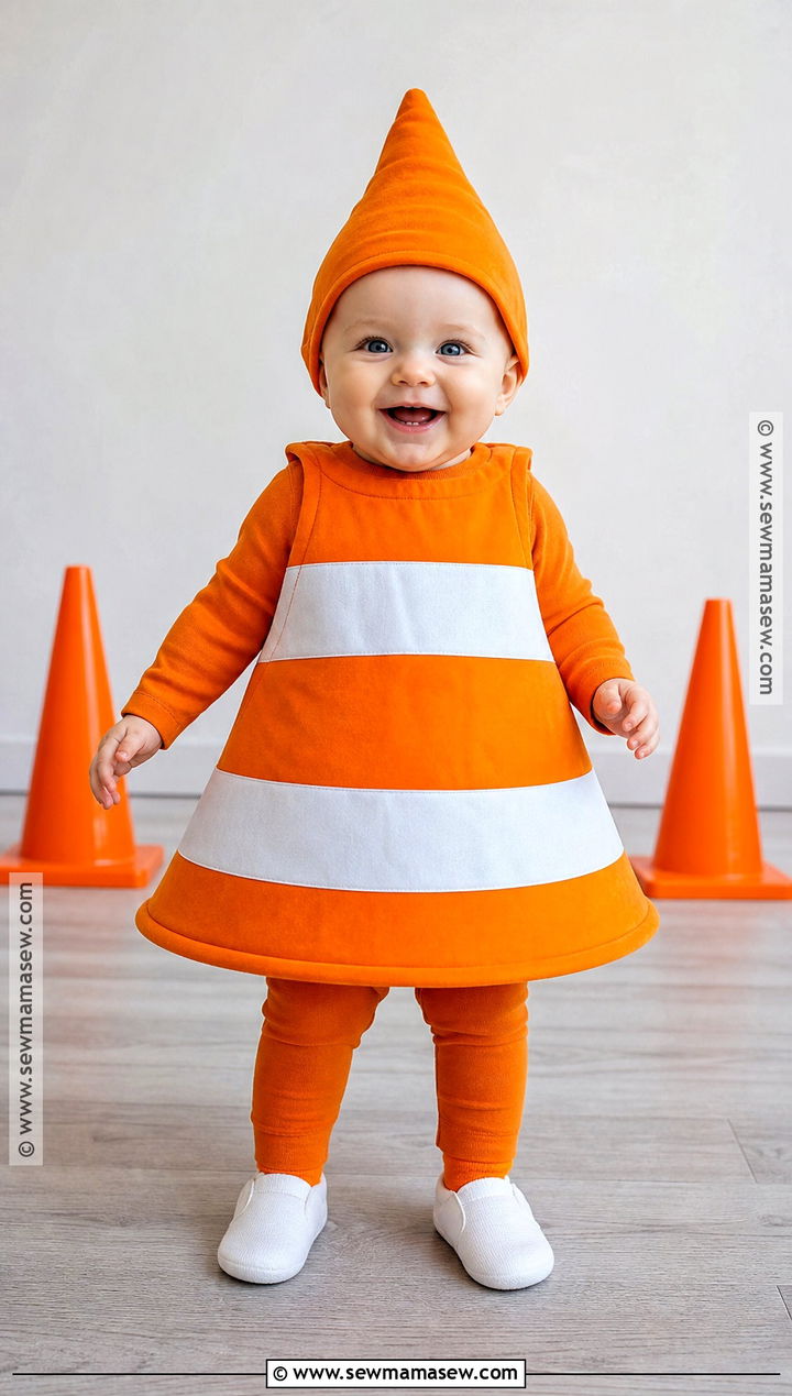 Baby Traffic Cone Costume - 30 funny baby halloween costumes