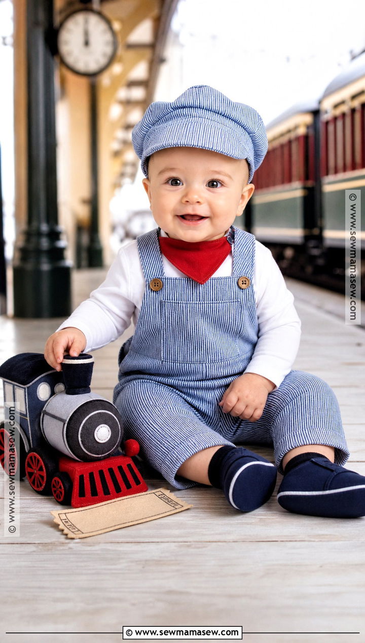 Baby Train Conductor Costume - 35 baby costume ideas