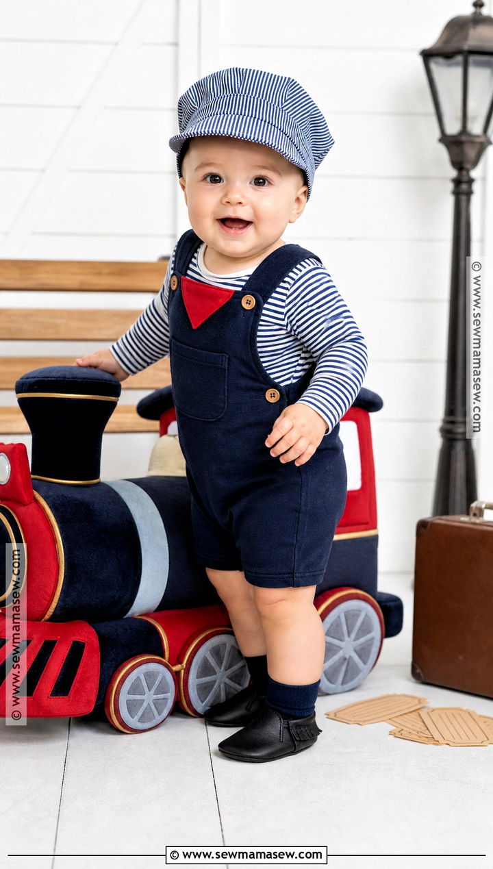 Baby Train Conductor Halloween Costume - 30 halloween costumes with for babies