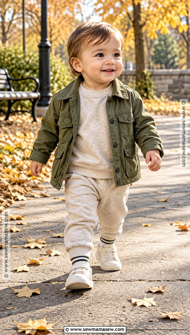 Baby Utility Jacket With Sweatshirt Set - 15 baby fall fashion ideas