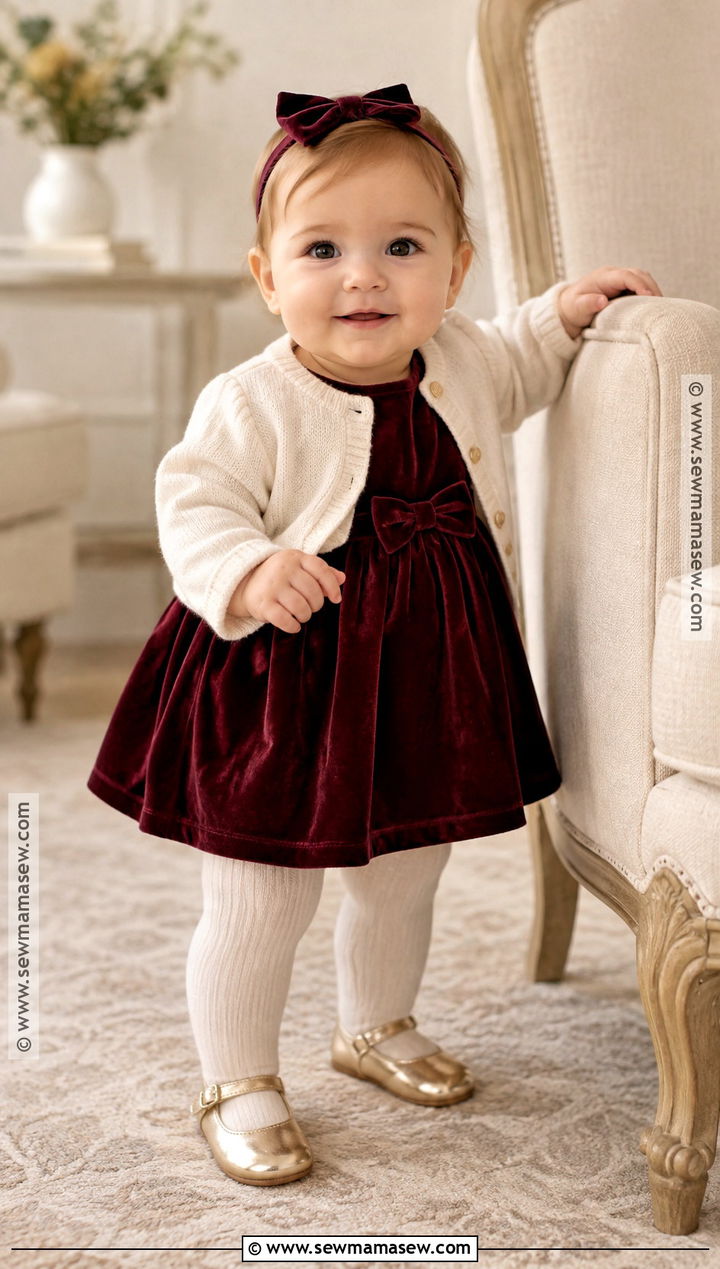 Baby Velvet Dress Outfit - 20 Thanksgiving Outfit Ideas for Babies