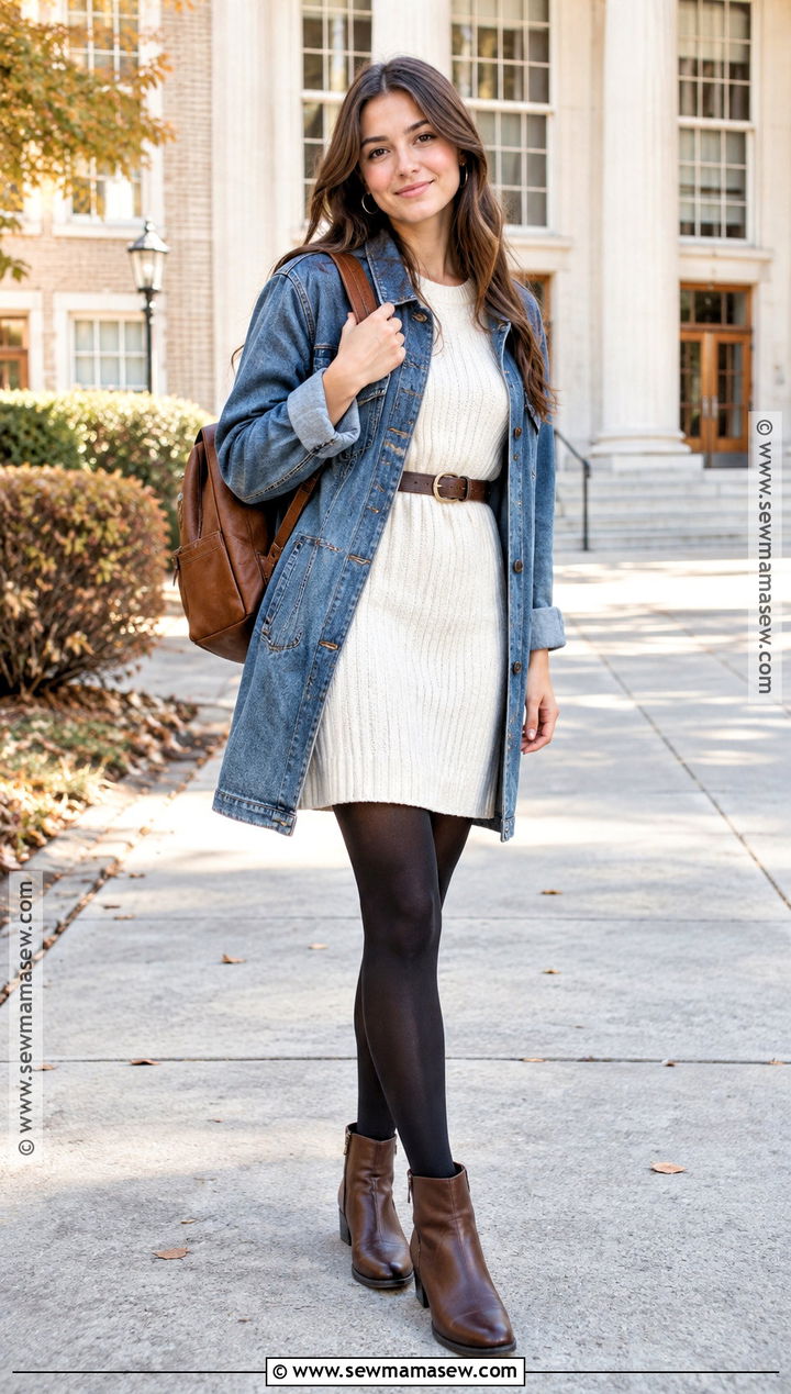Back To School Ankle Boots And Sweater Dress Outfit - 25 Back To School Shoes 2026