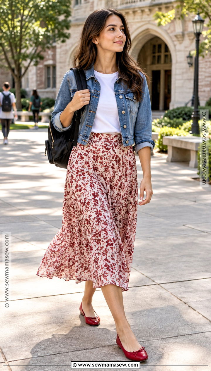 Back To School Ballet Flats And Midi Skirt Outfit - 25 Back To School Shoes 2026