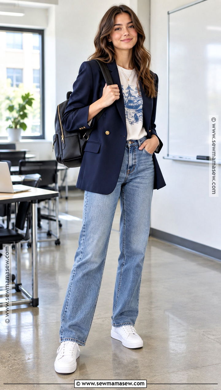 Back To School Blazer And Jeans Outfit - 20 back to school clothes shopping
