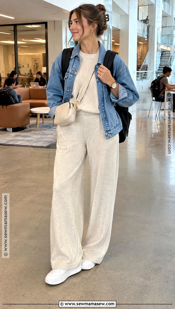 Back To School Matching Set And Crossbody Bag Outfit - 15 Back To School Outfit With Accessories