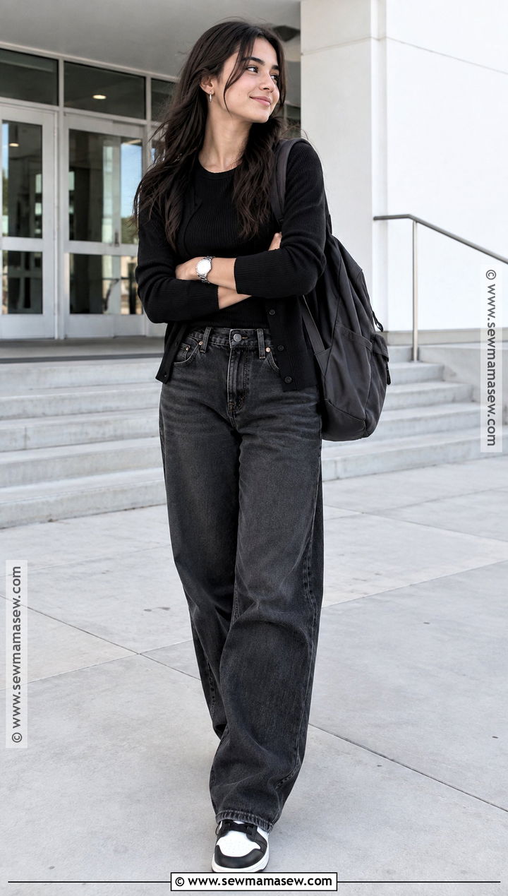Back To School Monochrome Black Outfit - 20 Clothes For Back To School