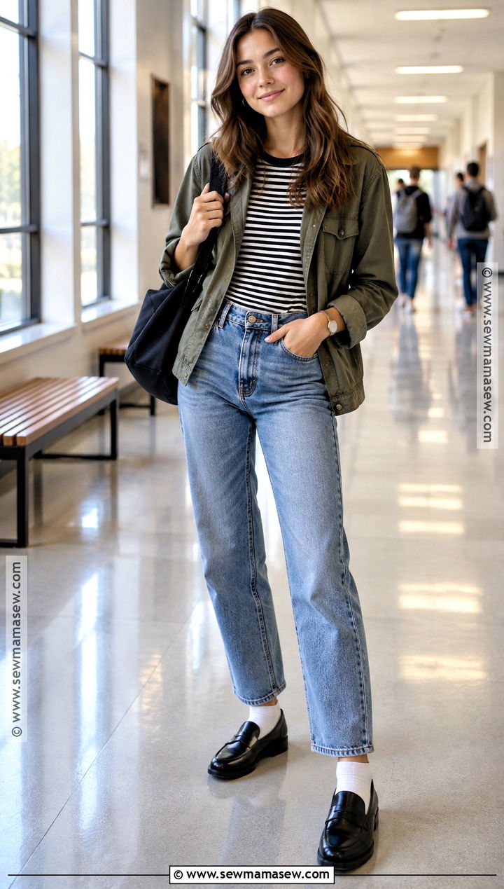 Back To School Outfit With A Long Sleeve Top - 25 cute back to school outfits
