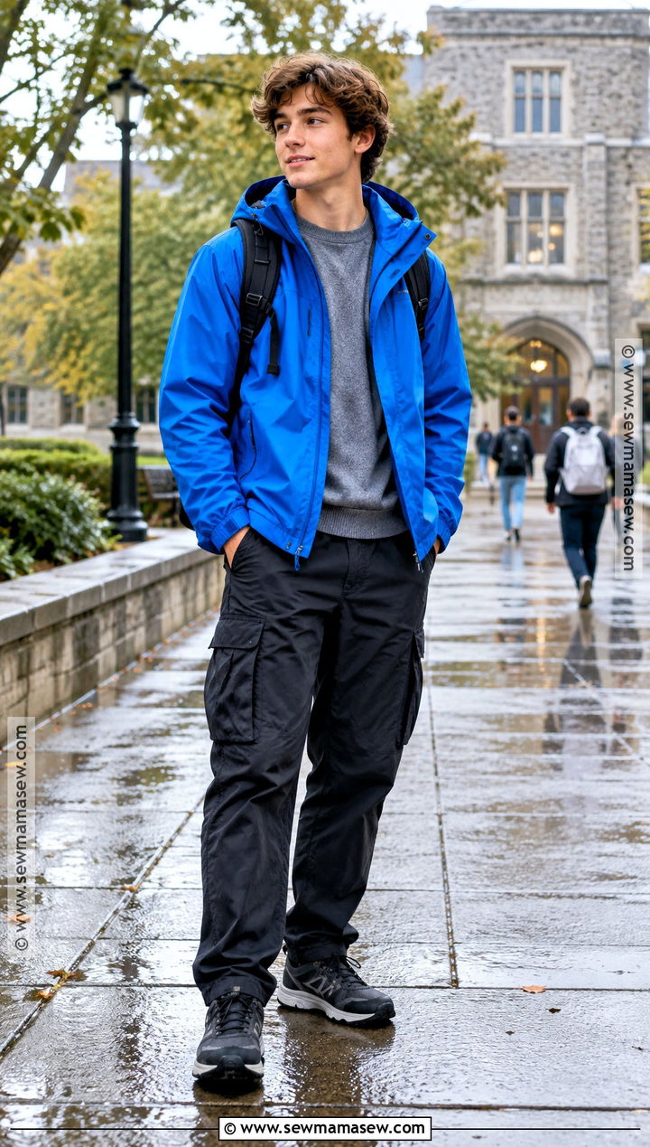 Back To School Rain Jacket And Cargo Pants Outfit - 20 Back To School List Clothes