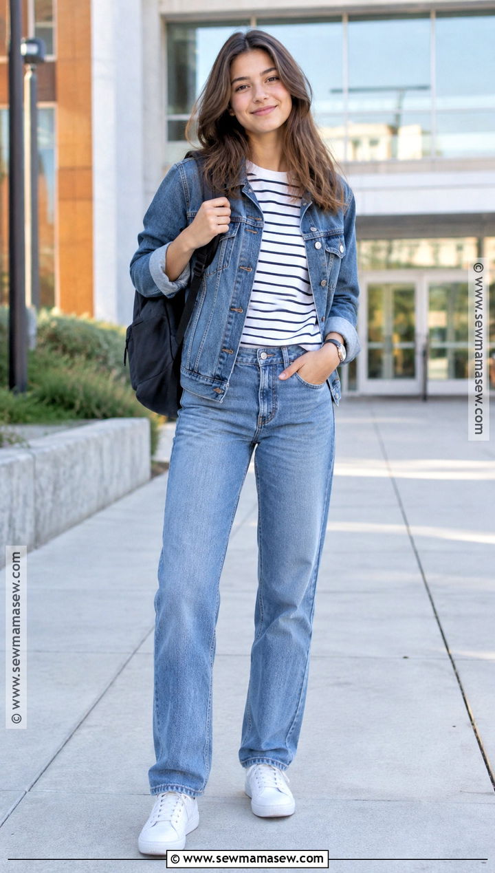 Back To School Straight Leg Jeans Outfit - 20 back to school clothes shopping