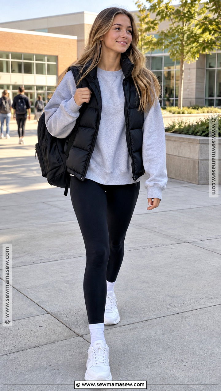 Back To School Sweatshirt And Leggings Outfit - 15 back to school clothing list ideas