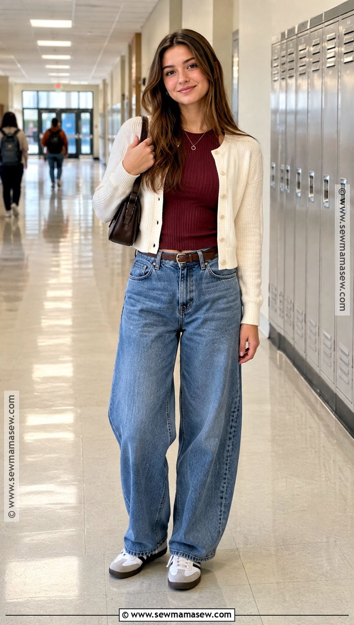 Back to School Barrel Jeans Outfit - 15 back to school fashion ideas 2026