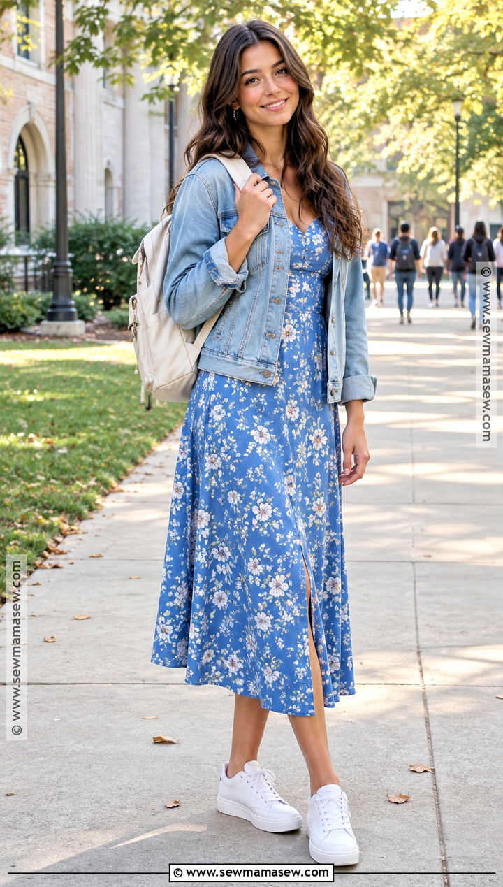 Back to School Floral Dress Outfit - 15 back to school fashion ideas 2026
