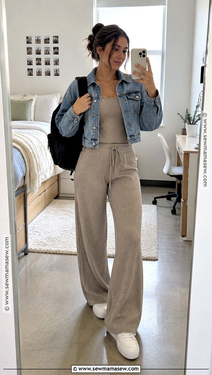 Back to School Matching Knit Set Outfit - 15 back to school outfits 2026