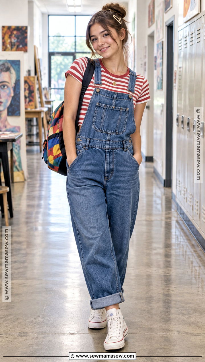 Back to School Overalls Outfit - 15 back to school fashion ideas 2026