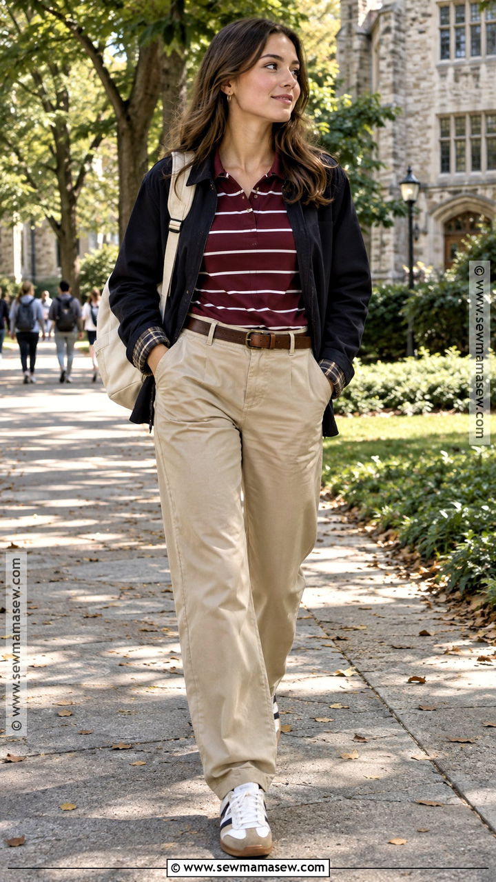 Back to School Polo Shirt and Chino Pants Outfit - 20 fits back to school