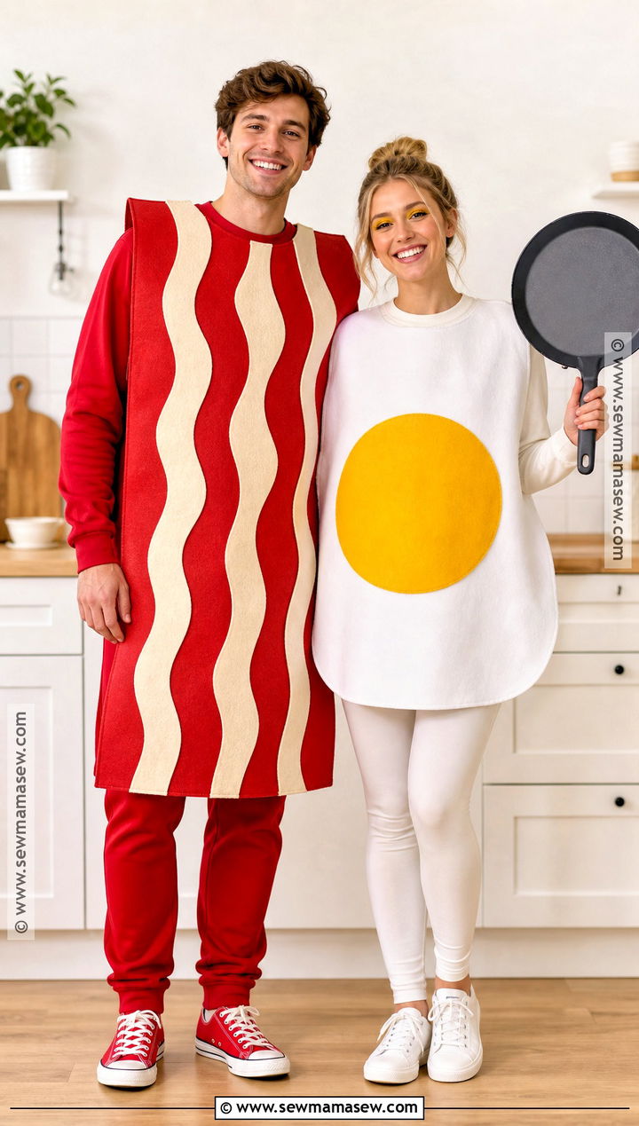 Bacon And Eggs Couple Costume - 40 easy couple costumes
