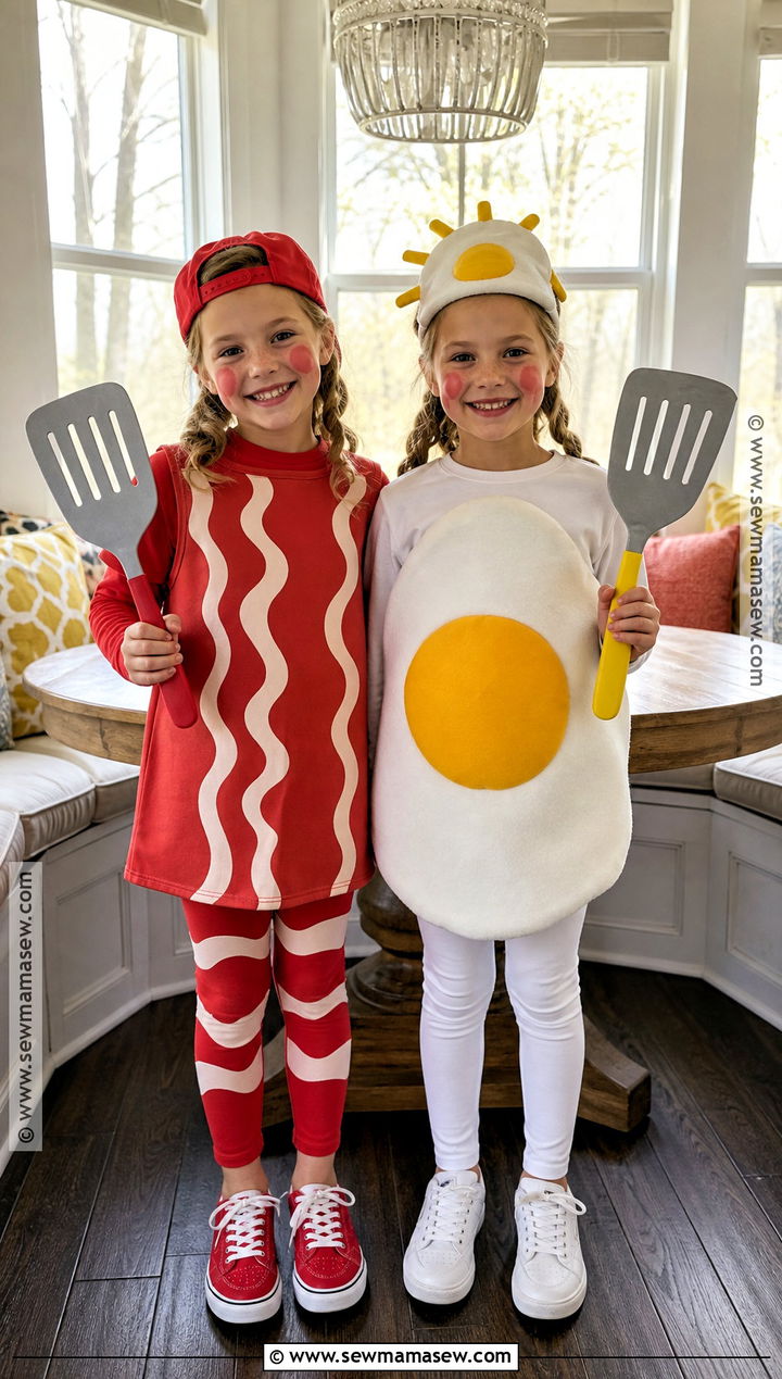 Bacon And Eggs Twin Costume - 30 twins halloween costumes
