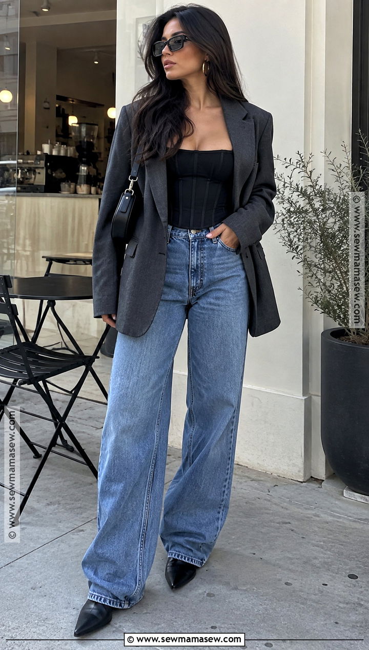 Baggy Jeans And Corset Top Fall Baddie Outfit - 25 fall fits baddie