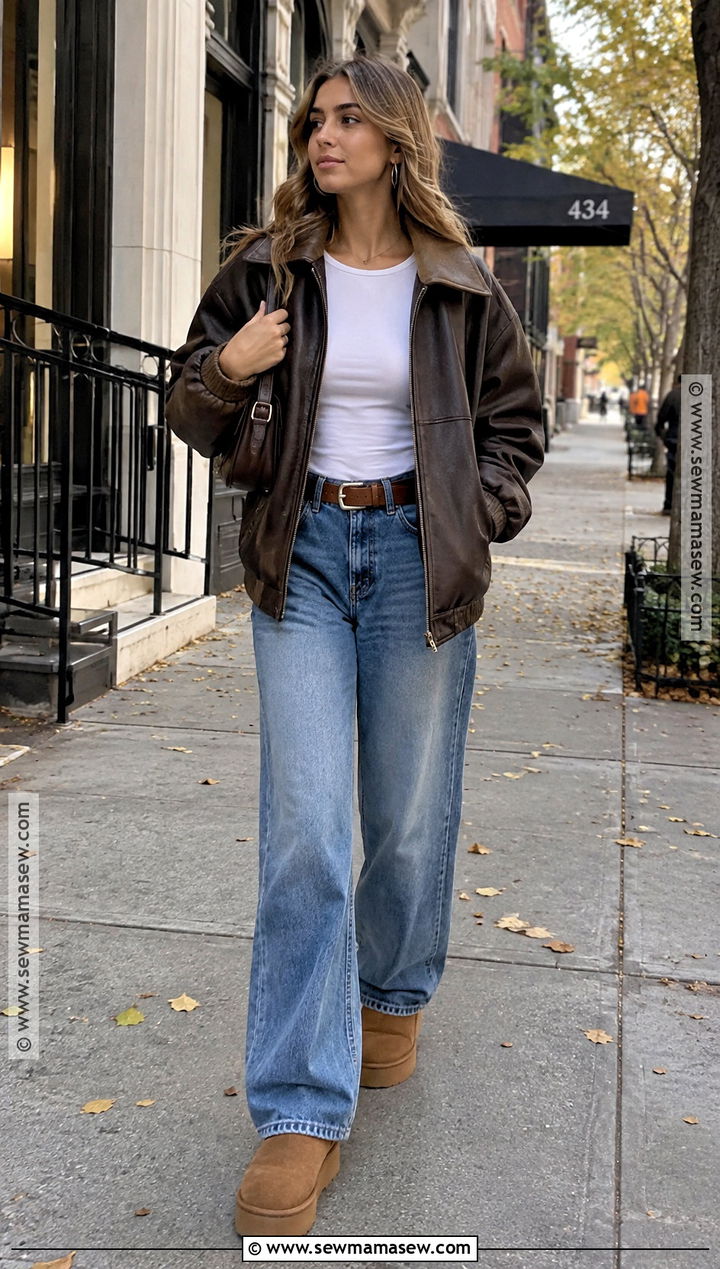 Baggy Jeans And Platform Ugg Outfit - 15 Fall Ugg Outfits 2026