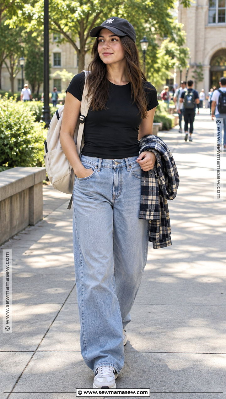 Baggy Jeans Back To School Outfit - 20 Back To School Styles
