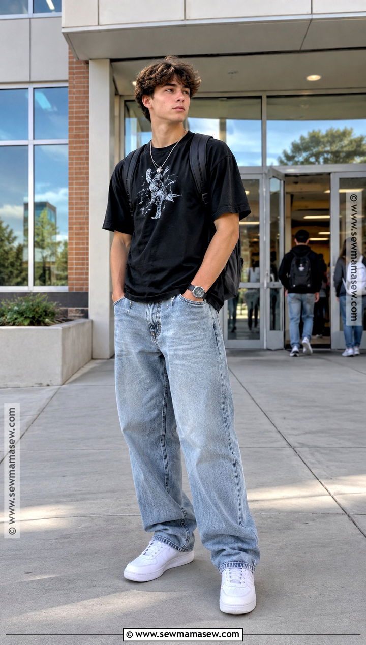 Baggy Jeans Outfit For High School Boys - 20 Back To School Outfits Boys High School