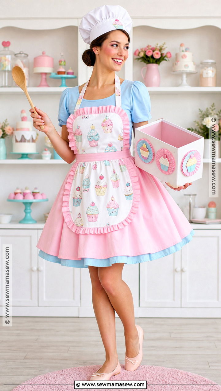 Baker Costume With Cupcake Apron - 50 cute halloween costumes