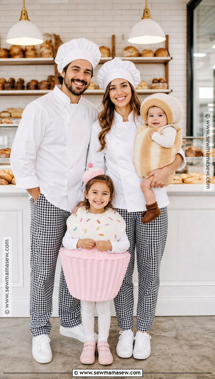 Bakery Family Costume With Bread Baby - 30 Family Of 4 Halloween Costumes With for Babies