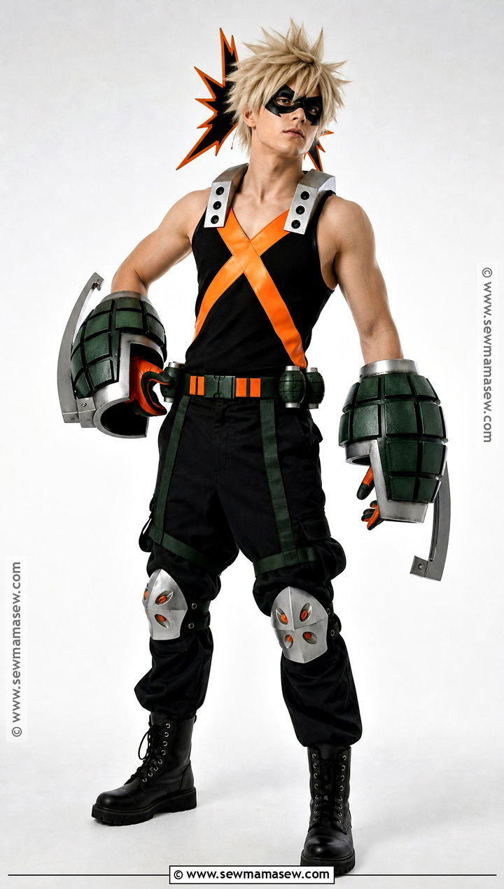 Bakugo Hero Costume With Explosion Gauntlets - 30 bnha hero costumes ideas