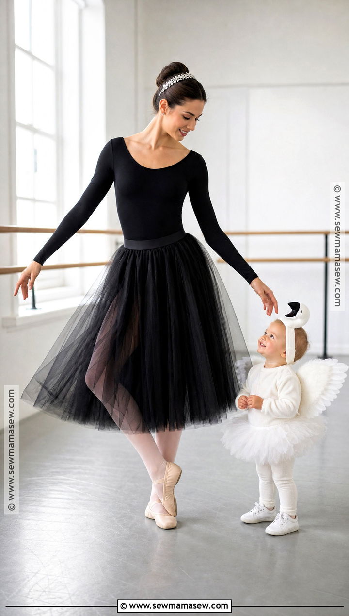 Ballerina And Baby Swan Costume - 30 Mom And Toddler Halloween Costumes